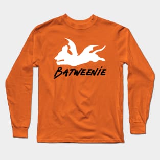 Batweenie Dachshund Black Lettering Long Sleeve T-Shirt